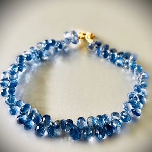 Genuine Tourmaline and 14k g Bracelet - 7.5 in.